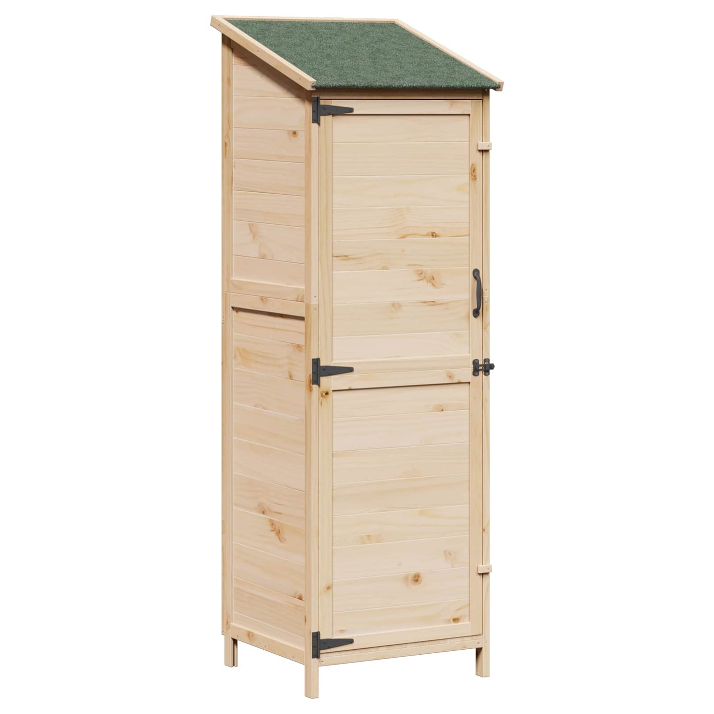 Garden Shed Natural 59.5 x 56 x 176.5 cm Solid Fir Wood