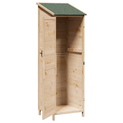 Garden Shed Natural 59.5 x 56 x 176.5 cm Solid Fir Wood