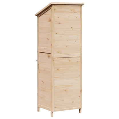 Garden Shed Natural 59.5 x 56 x 176.5 cm Solid Fir Wood