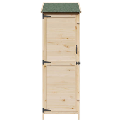 Garden Shed Natural 59.5 x 56 x 176.5 cm Solid Fir Wood