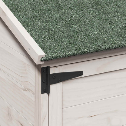 Garden Shed with Roof White 59.5 x 56 x 176.5 cm Solid Fir Wood