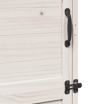 Garden Shed with Roof White 59.5 x 56 x 176.5 cm Solid Fir Wood