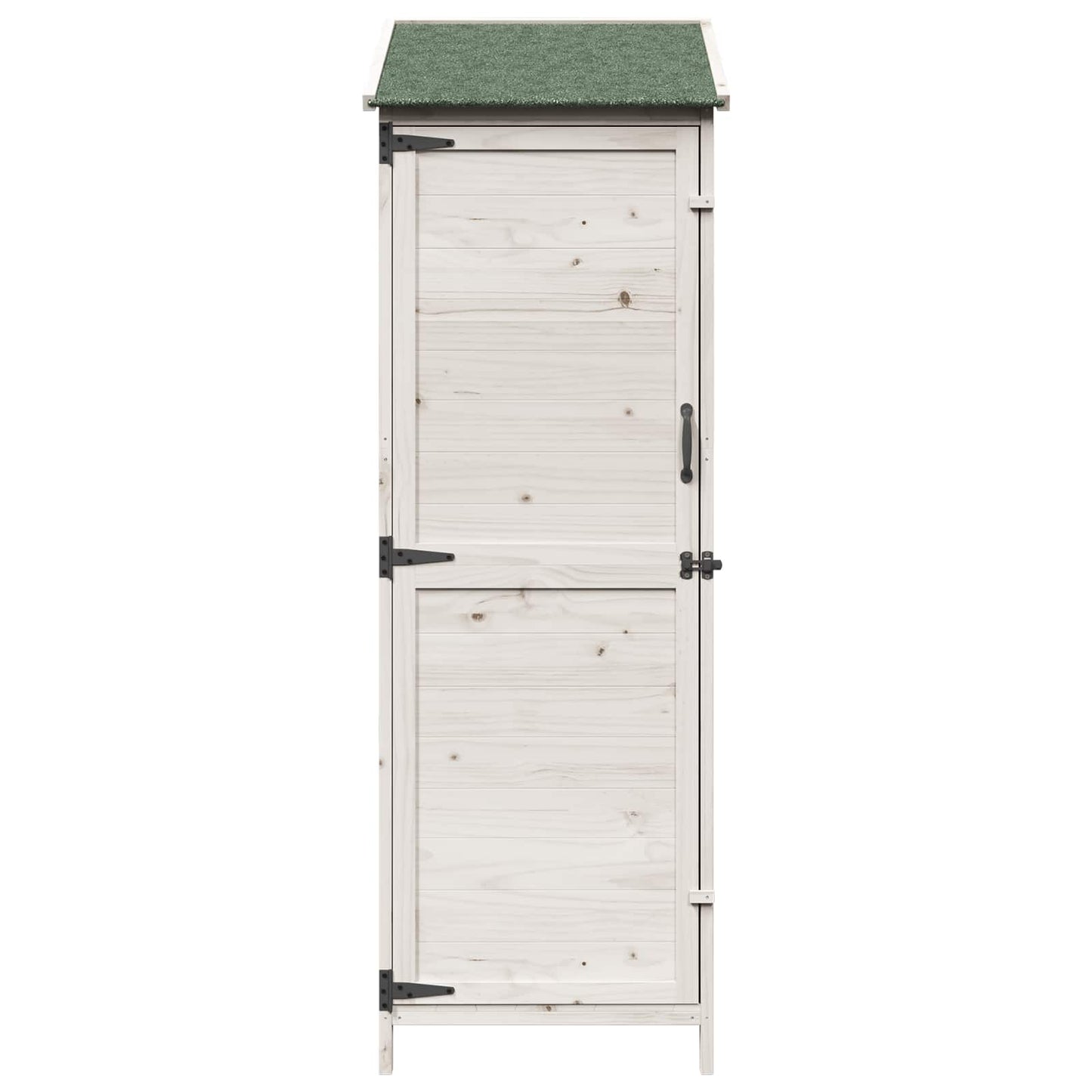 Garden Shed with Roof White 59.5 x 56 x 176.5 cm Solid Fir Wood