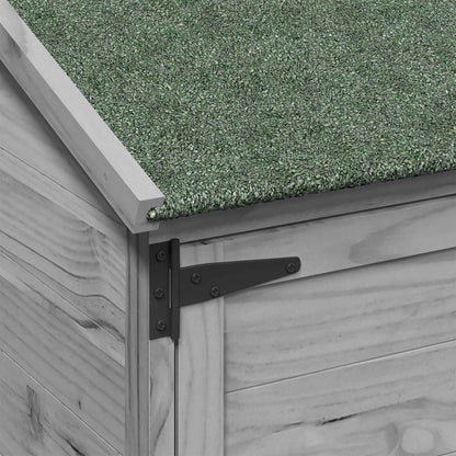 Garden Shed with Roof Grey 59.5 x 56 x 176.5 cm Solid Fir Wood