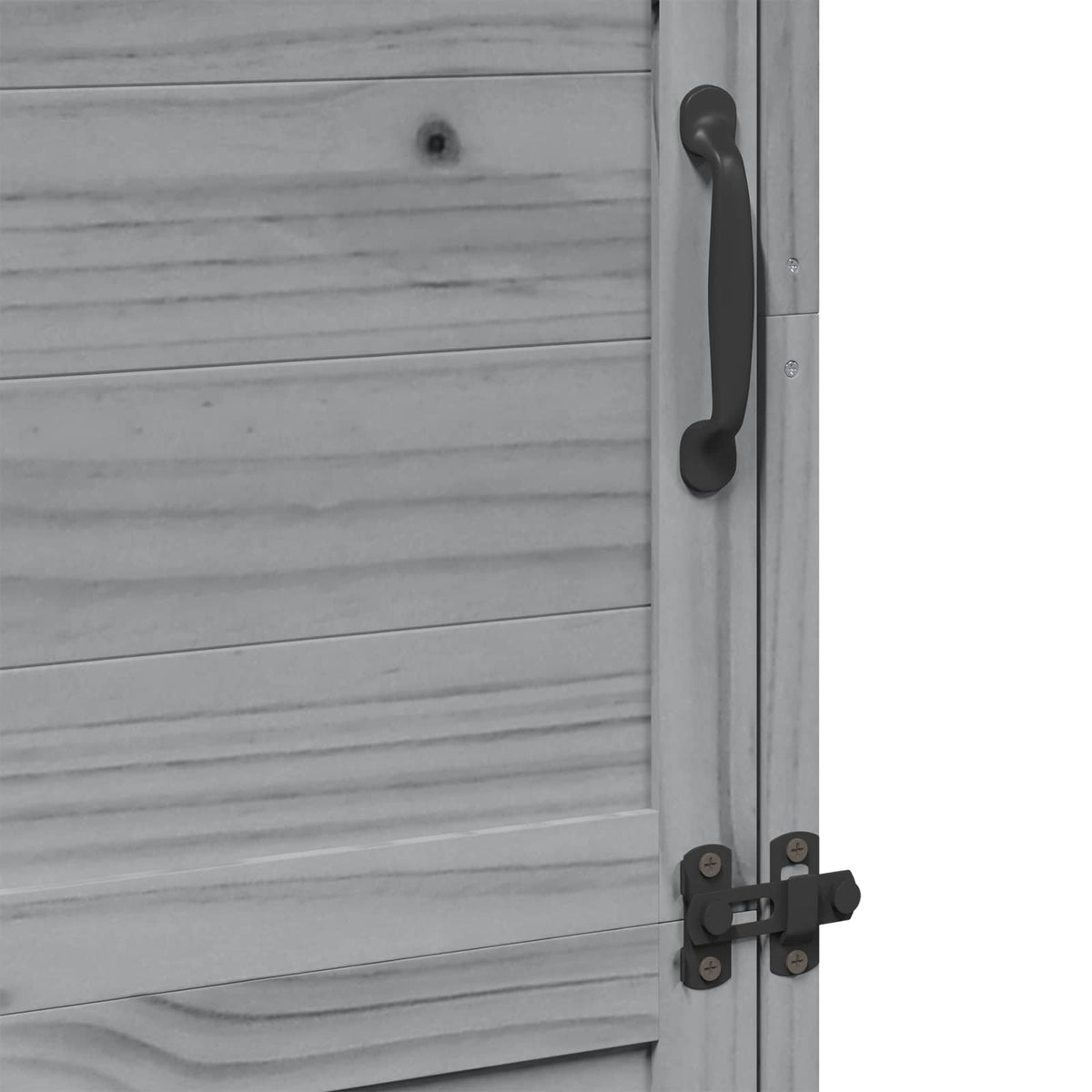 Garden Shed with Roof Grey 59.5 x 56 x 176.5 cm Solid Fir Wood