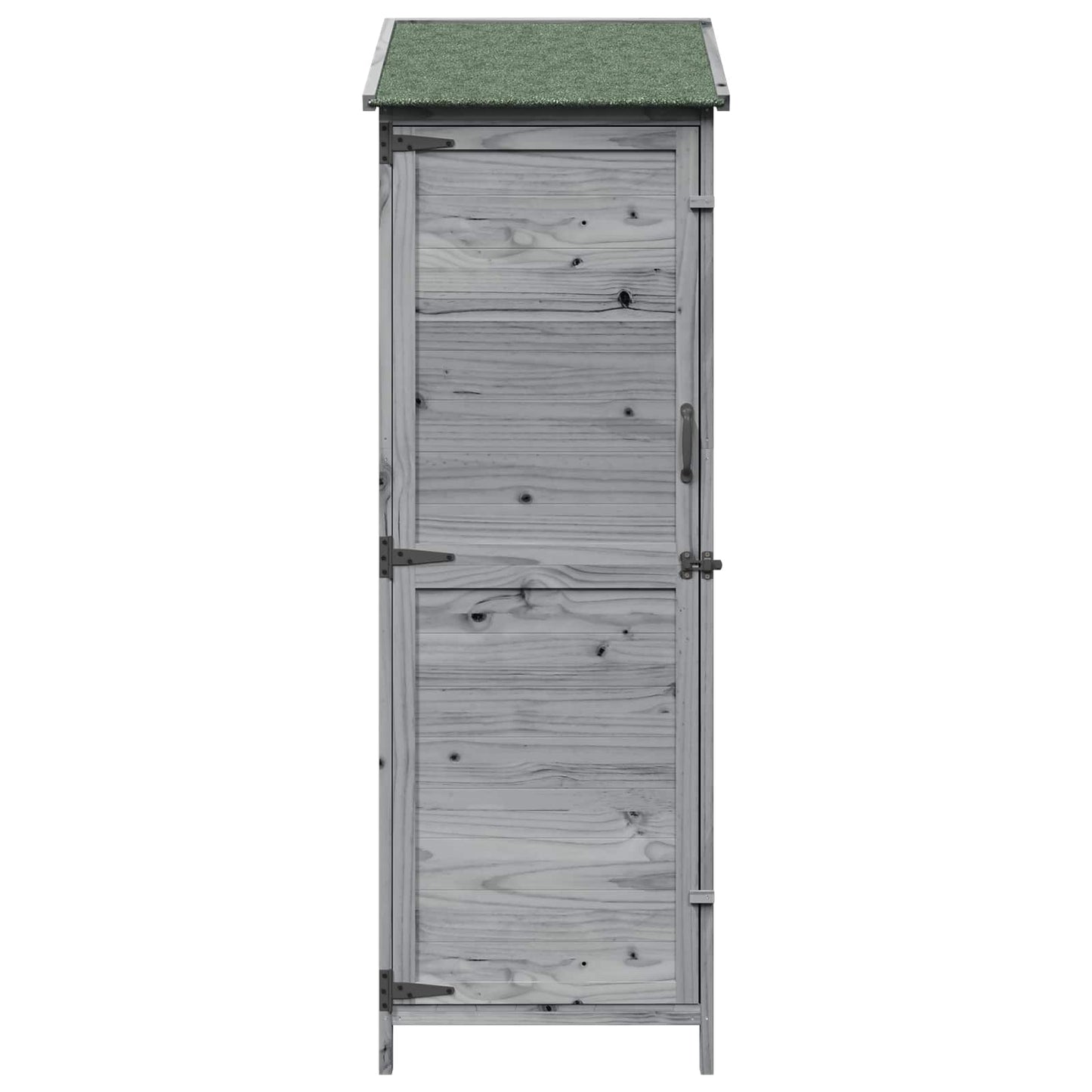 Garden Shed with Roof Grey 59.5 x 56 x 176.5 cm Solid Fir Wood