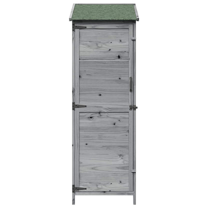 Garden Shed with Roof Grey 59.5 x 56 x 176.5 cm Solid Fir Wood