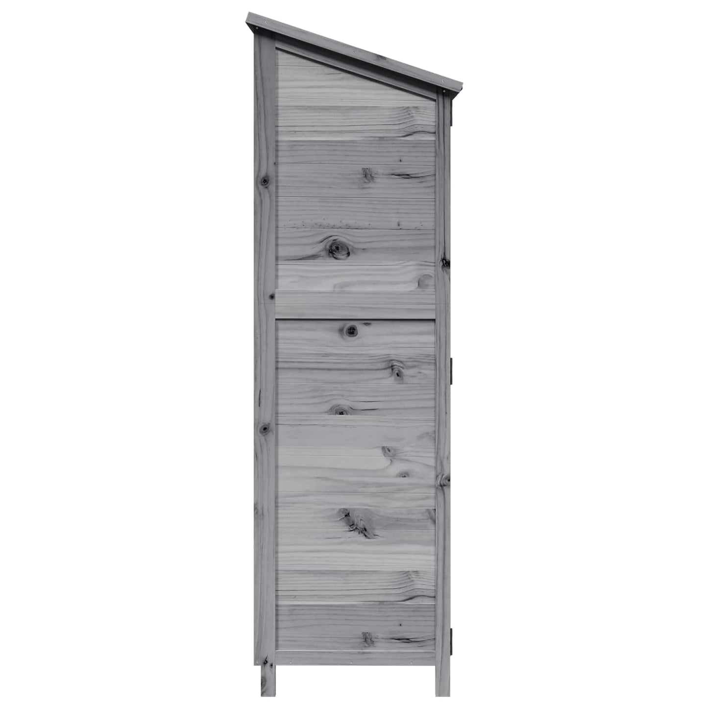 Garden Shed with Roof Grey 59.5 x 56 x 176.5 cm Solid Fir Wood