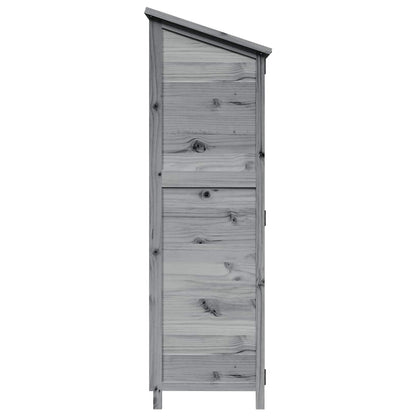 Garden Shed with Roof Grey 59.5 x 56 x 176.5 cm Solid Fir Wood
