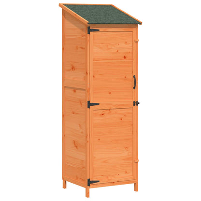 Garden Shed with Roof Brown 59.5 x 56 x 176.5 cm Solid Fir Wood