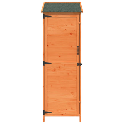Garden Shed with Roof Brown 59.5 x 56 x 176.5 cm Solid Fir Wood