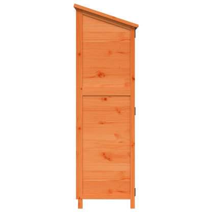 Garden Shed with Roof Brown 59.5 x 56 x 176.5 cm Solid Fir Wood