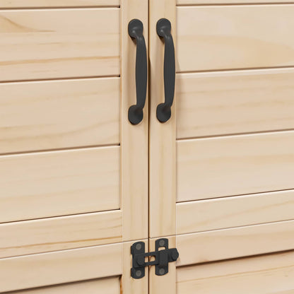 Garden Shed Natural 106.5 x 56 x 176 cm Solid Fir Wood