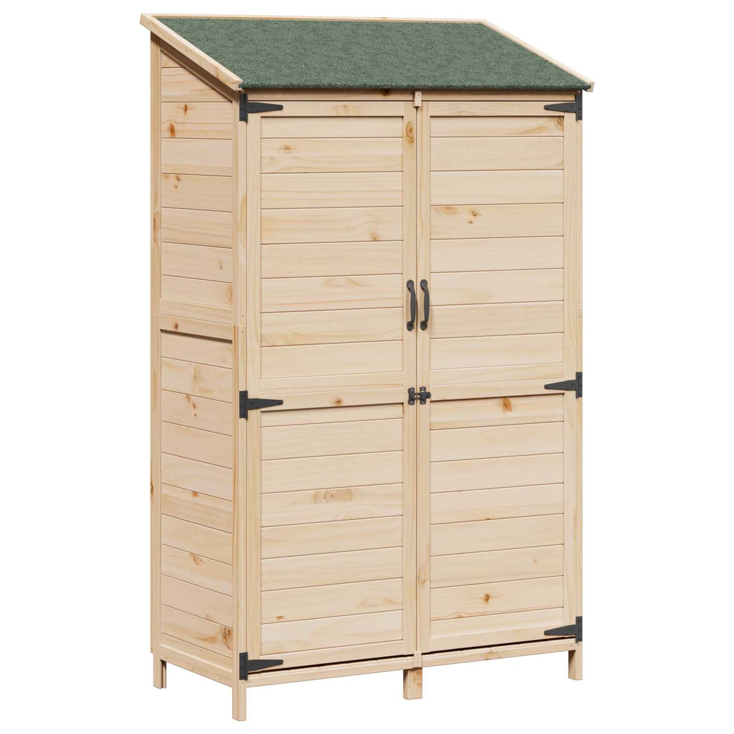 Garden Shed Natural 106.5 x 56 x 176 cm Solid Fir Wood