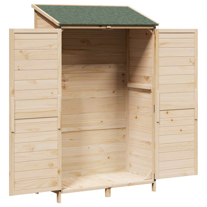 Garden Shed Natural 106.5 x 56 x 176 cm Solid Fir Wood