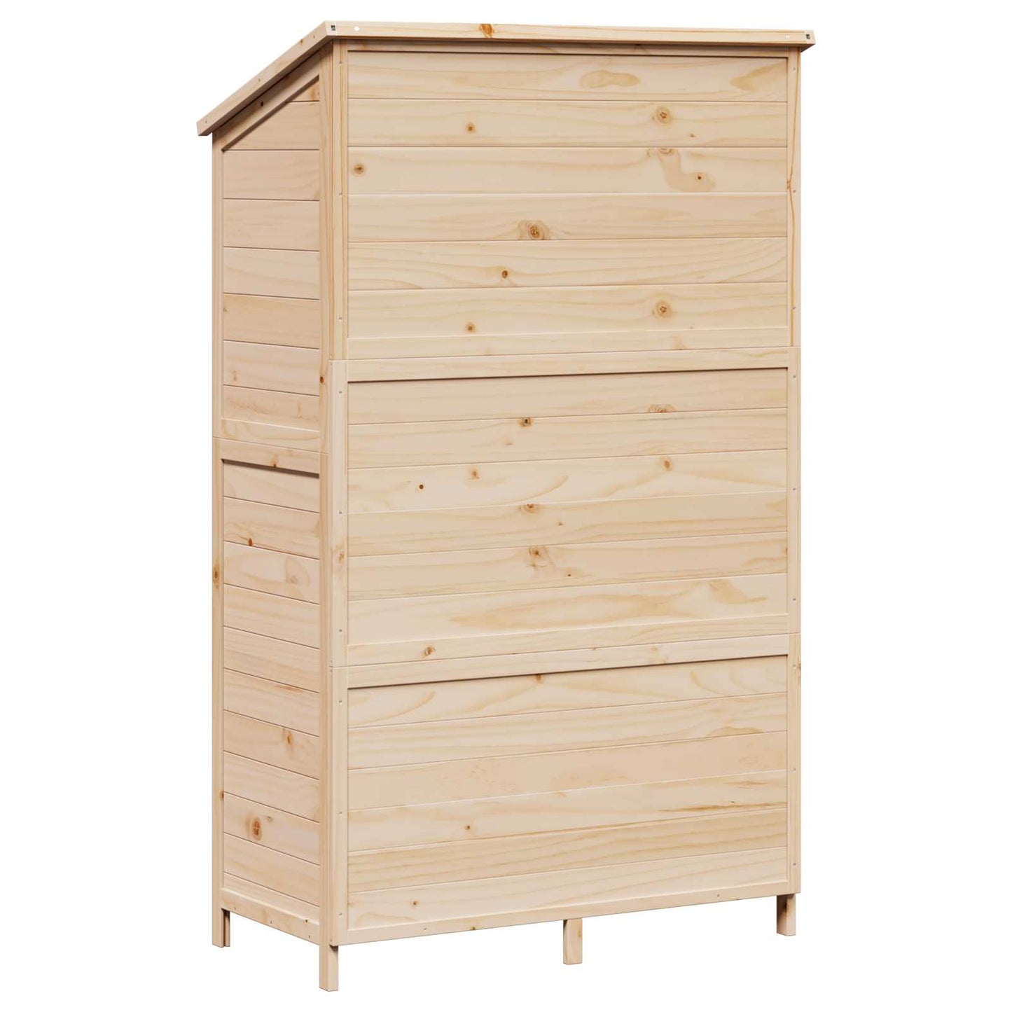 Garden Shed Natural 106.5 x 56 x 176 cm Solid Fir Wood