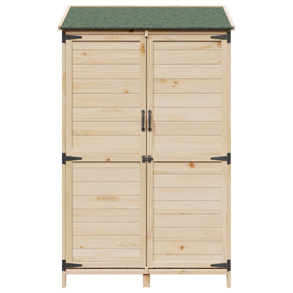 Garden Shed Natural 106.5 x 56 x 176 cm Solid Fir Wood