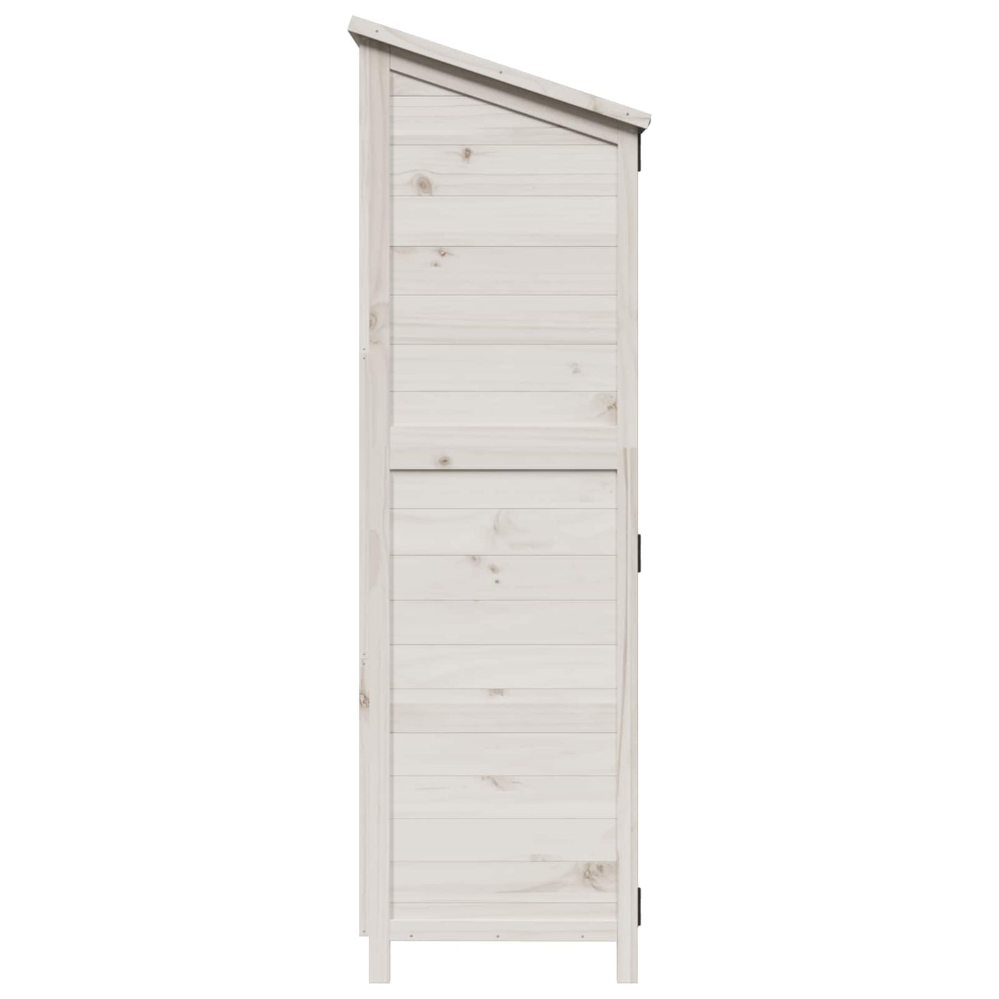 Garden Shed with Roof White 106.5 x 56 x 176 cm Solid Fir Wood