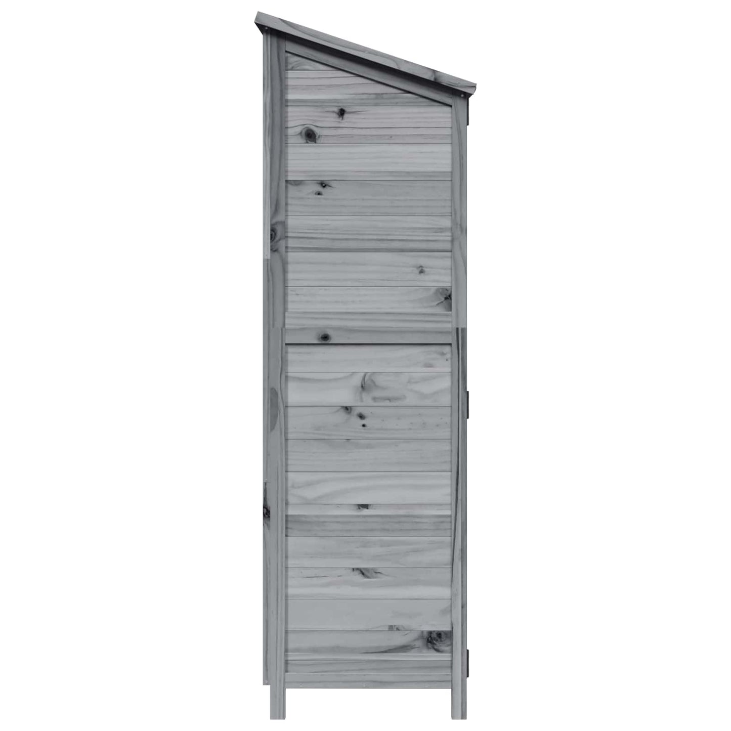 Garden Shed with Roof Grey 106.5 x 56 x 176 cm Solid Fir Wood
