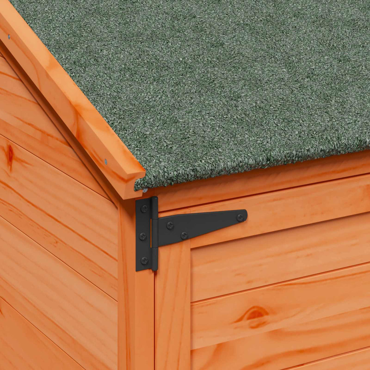Garden Shed with Roof Brown 106.5 x 56 x 176 cm Solid Fir Wood