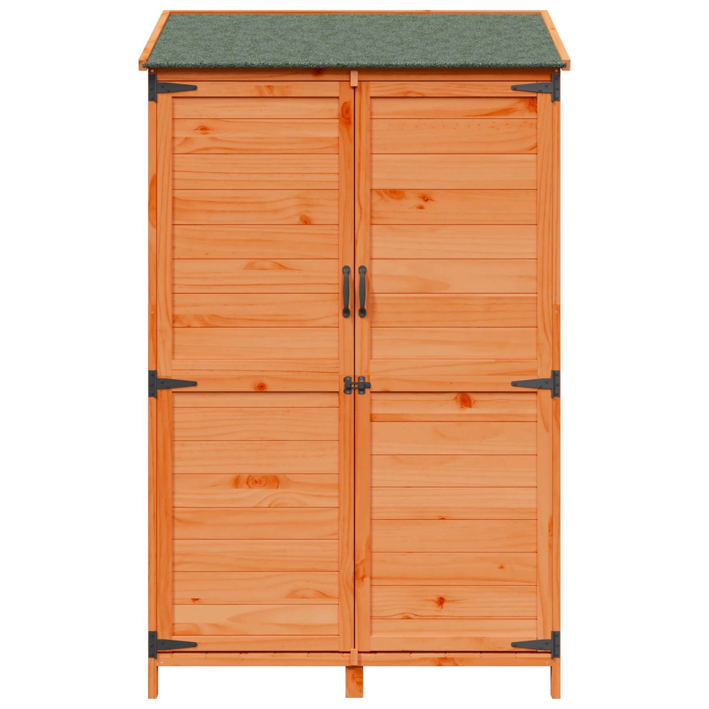Garden Shed with Roof Brown 106.5 x 56 x 176 cm Solid Fir Wood