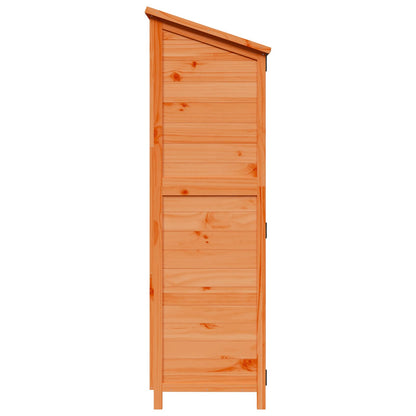 Garden Shed with Roof Brown 106.5 x 56 x 176 cm Solid Fir Wood