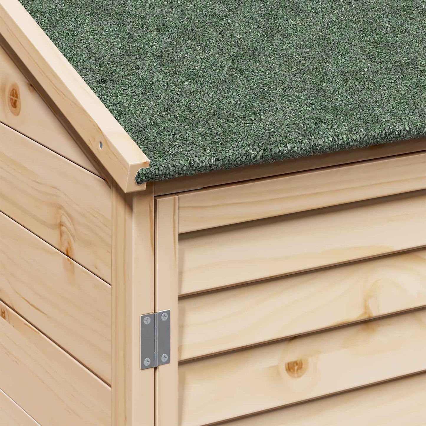 Garden Shed with Roof Natural 59 x 56 x 113.5 cm Solid Fir Wood