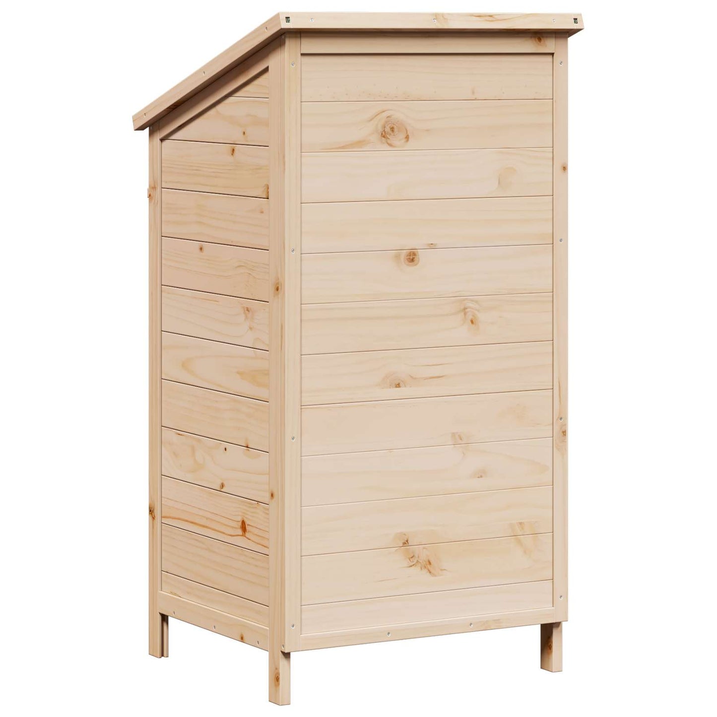 Garden Shed with Roof Natural 59 x 56 x 113.5 cm Solid Fir Wood