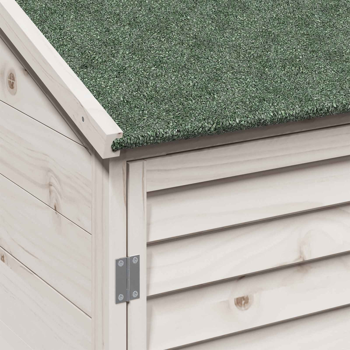 Garden Shed with Roof White 59 x 56 x 113.5 cm Solid Fir Wood