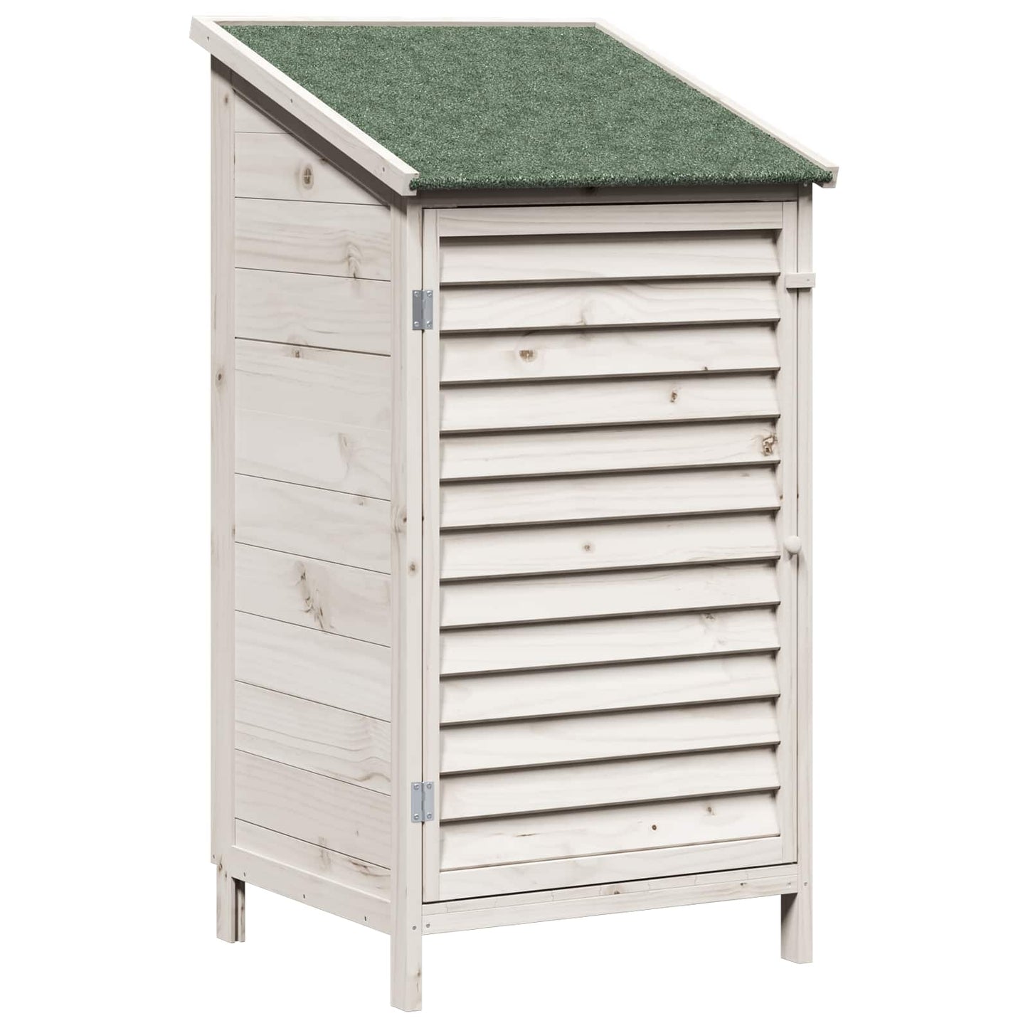 Garden Shed with Roof White 59 x 56 x 113.5 cm Solid Fir Wood