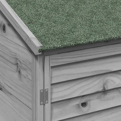 Garden Shed with Roof Grey 59 x 56 x 113.5 cm Solid Fir Wood