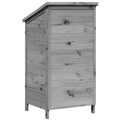 Garden Shed with Roof Grey 59 x 56 x 113.5 cm Solid Fir Wood