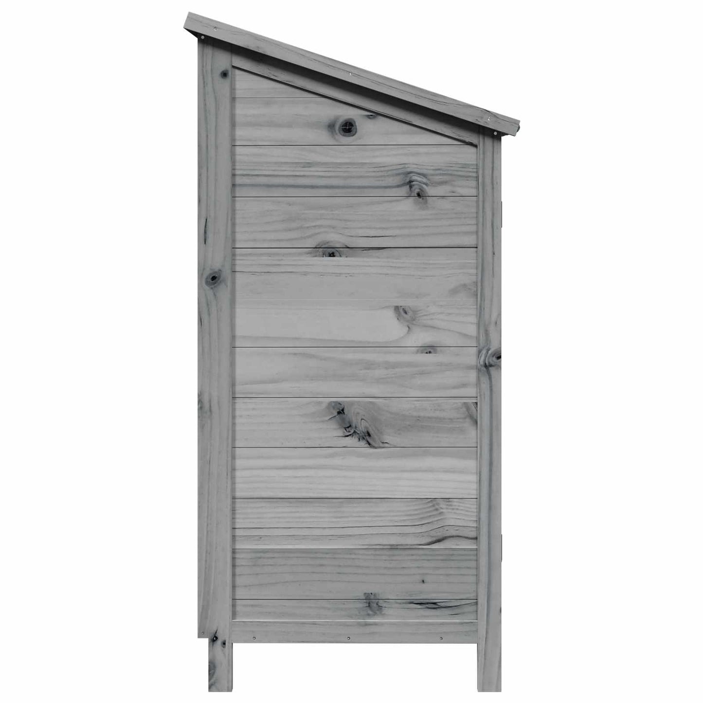 Garden Shed with Roof Grey 59 x 56 x 113.5 cm Solid Fir Wood
