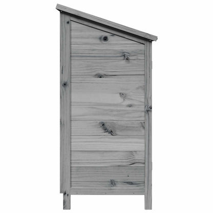 Garden Shed with Roof Grey 59 x 56 x 113.5 cm Solid Fir Wood