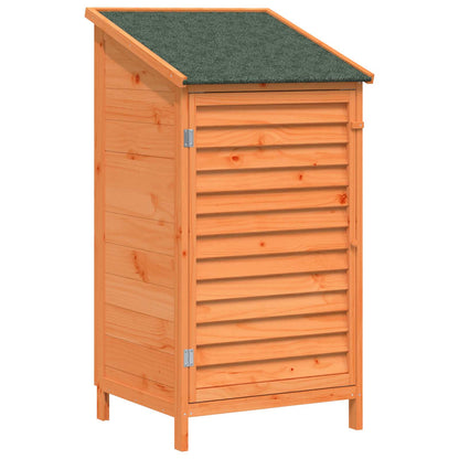 Garden Shed with Roof Brown 59 x 56 x 113.5 cm Solid Fir Wood