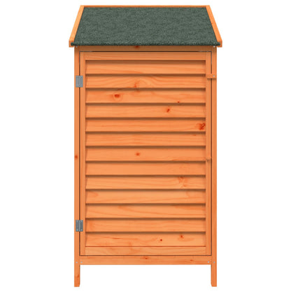 Garden Shed with Roof Brown 59 x 56 x 113.5 cm Solid Fir Wood