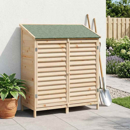 Garden Shed Natural 106 x 56 x 113.5 cm Solid Fir Wood