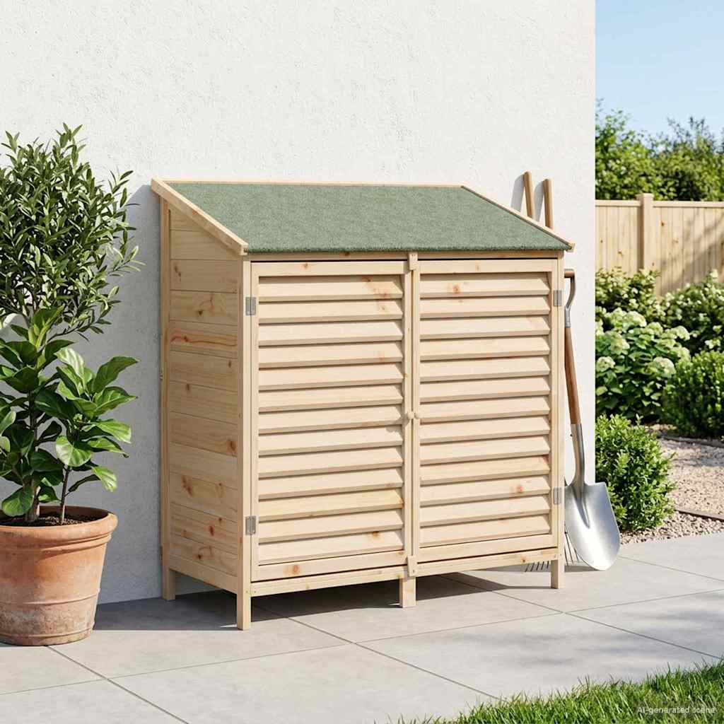 Garden Shed Natural 106 x 56 x 113.5 cm Solid Fir Wood