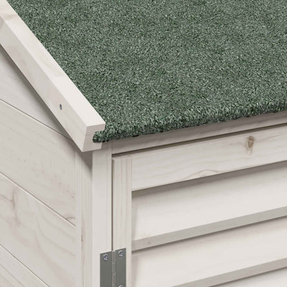Garden Shed with Roof White 106 x 56 x 113.5 cm Solid Fir Wood