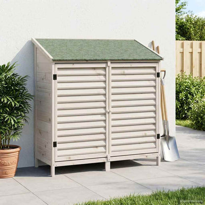 Garden Shed with Roof White 106 x 56 x 113.5 cm Solid Fir Wood
