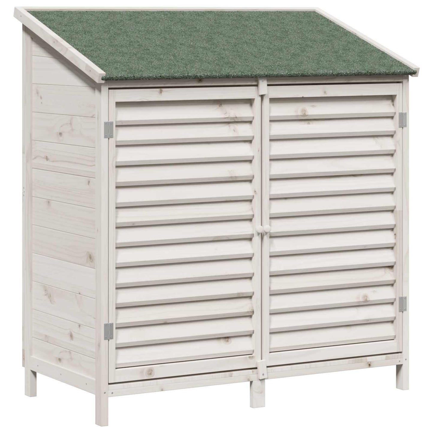 Garden Shed with Roof White 106 x 56 x 113.5 cm Solid Fir Wood