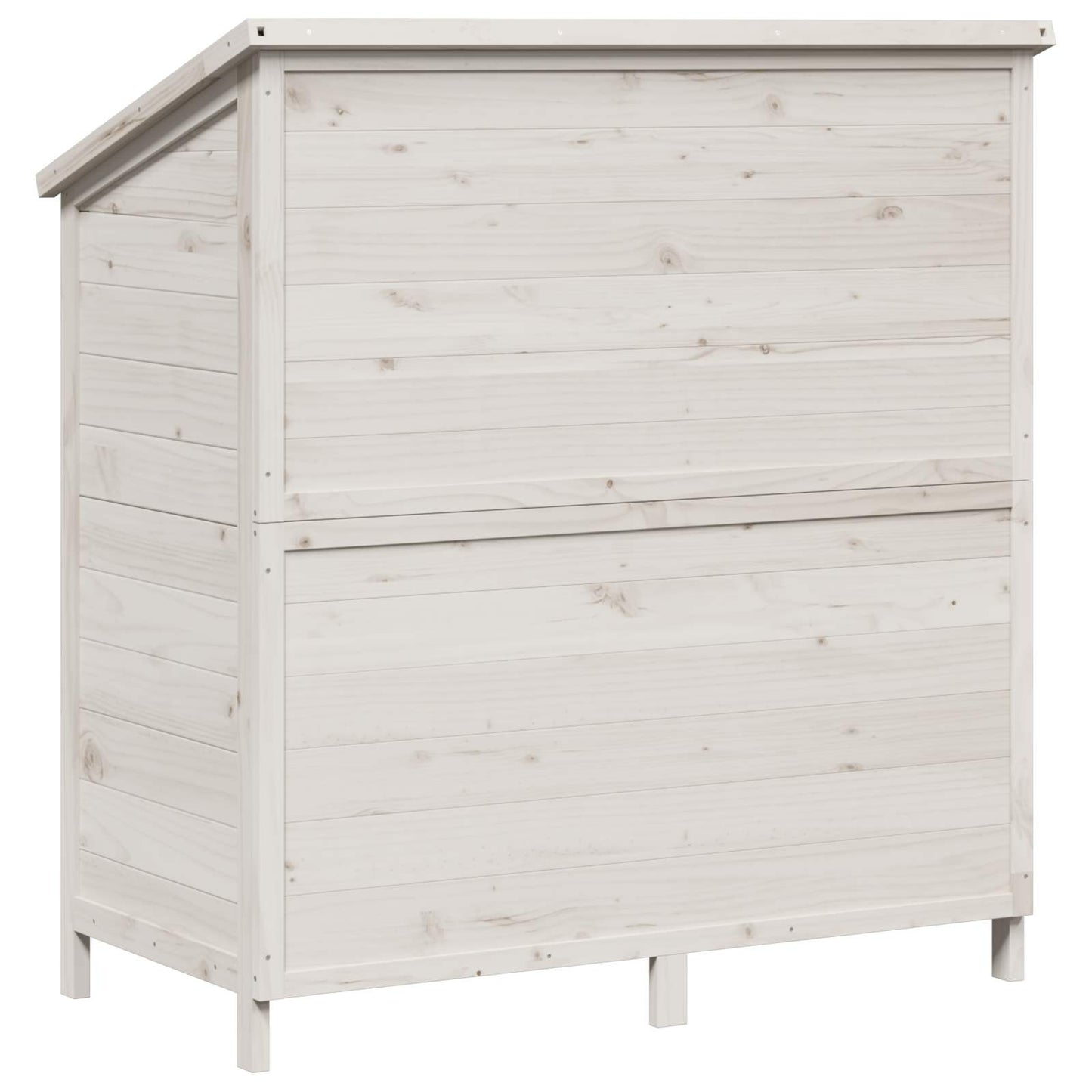Garden Shed with Roof White 106 x 56 x 113.5 cm Solid Fir Wood
