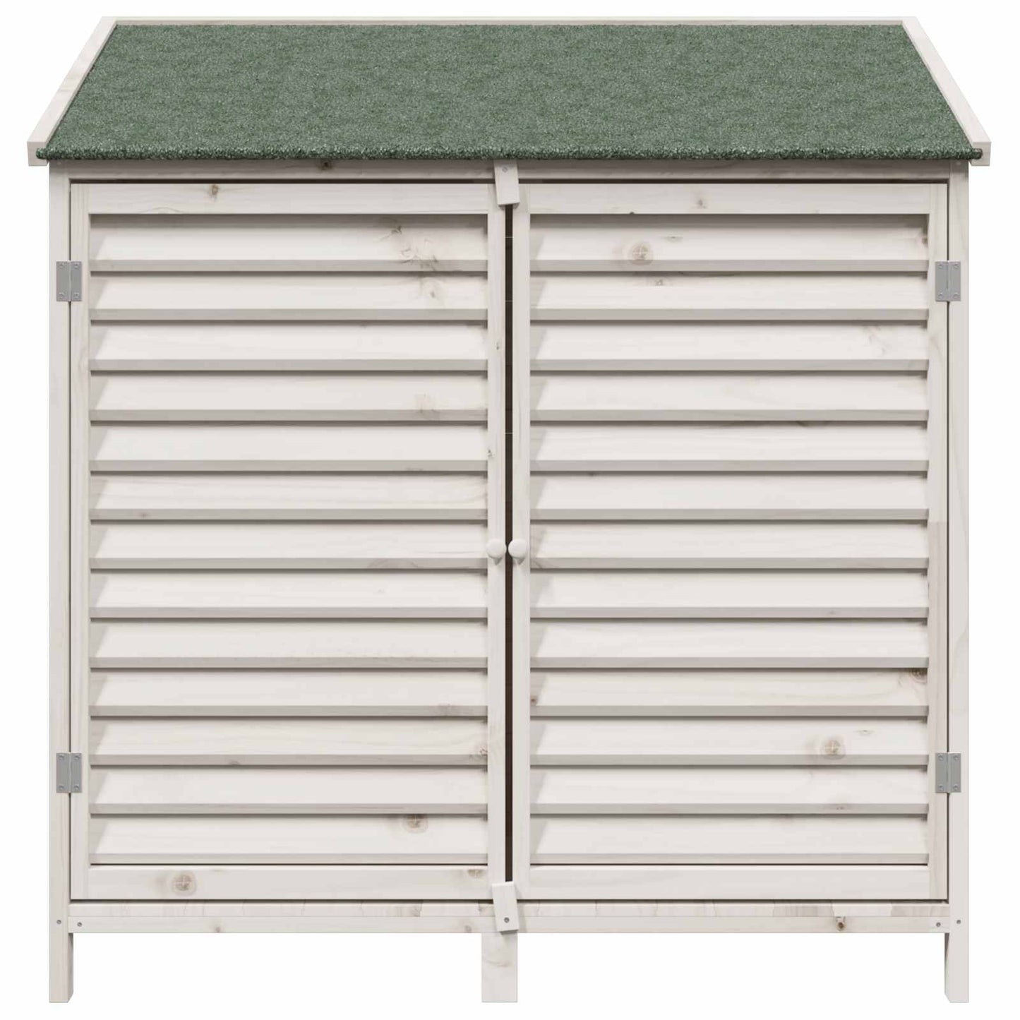 Garden Shed with Roof White 106 x 56 x 113.5 cm Solid Fir Wood