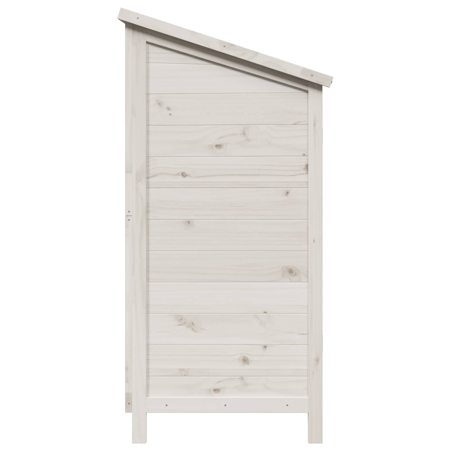Garden Shed with Roof White 106 x 56 x 113.5 cm Solid Fir Wood