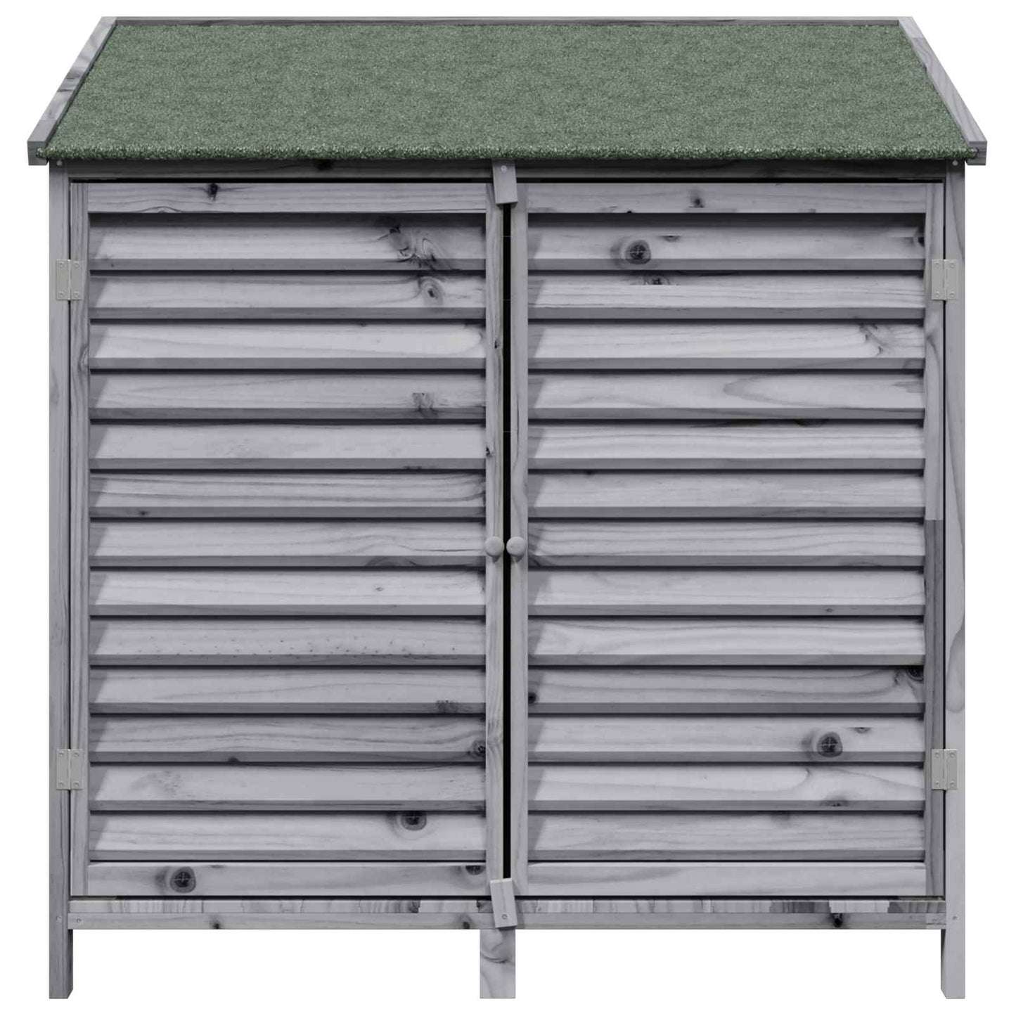Garden Shed with Roof Grey 106 x 56 x 113.5 cm Solid Fir Wood