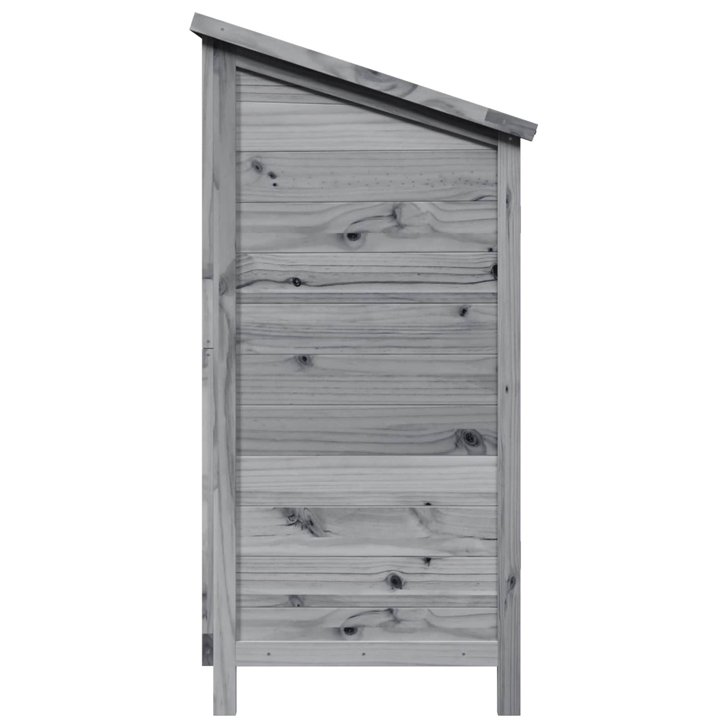 Garden Shed with Roof Grey 106 x 56 x 113.5 cm Solid Fir Wood
