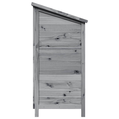 Garden Shed with Roof Grey 106 x 56 x 113.5 cm Solid Fir Wood
