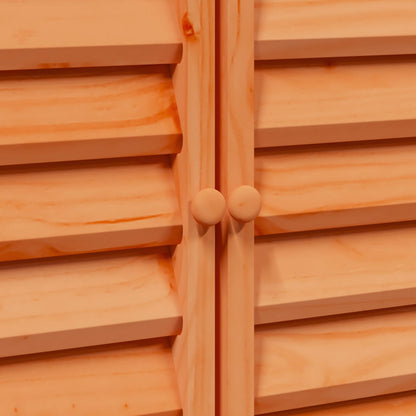 Garden Shed with Roof Brown 106 x 56 x 113.5 cm Solid Fir Wood