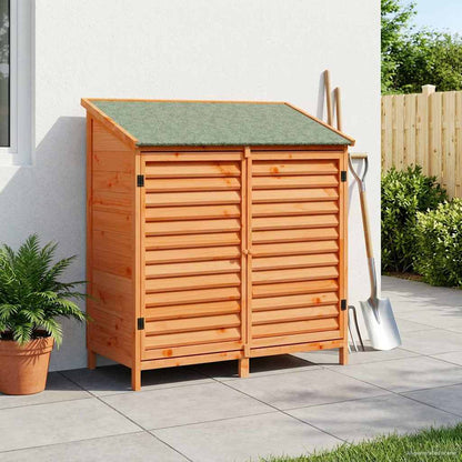 Garden Shed with Roof Brown 106 x 56 x 113.5 cm Solid Fir Wood
