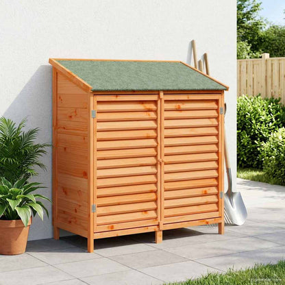 Garden Shed with Roof Brown 106 x 56 x 113.5 cm Solid Fir Wood